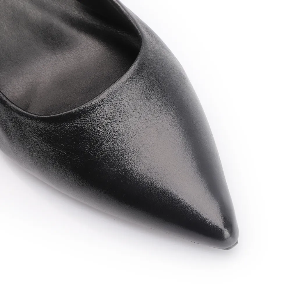 Scarpin Couro Preto - imagem 7