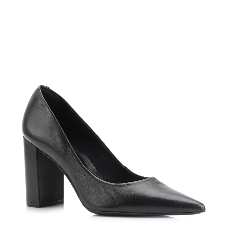 Scarpin Couro Preto