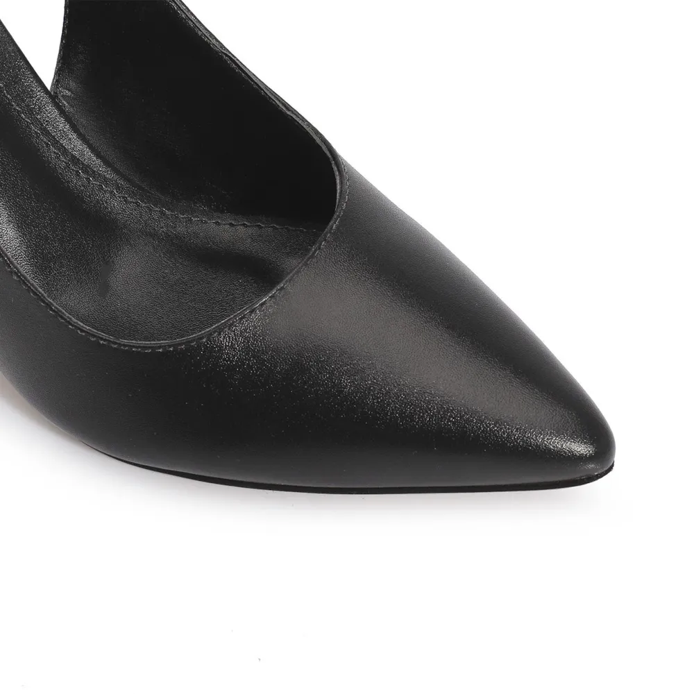 Scarpin Couro Preto - imagem 6