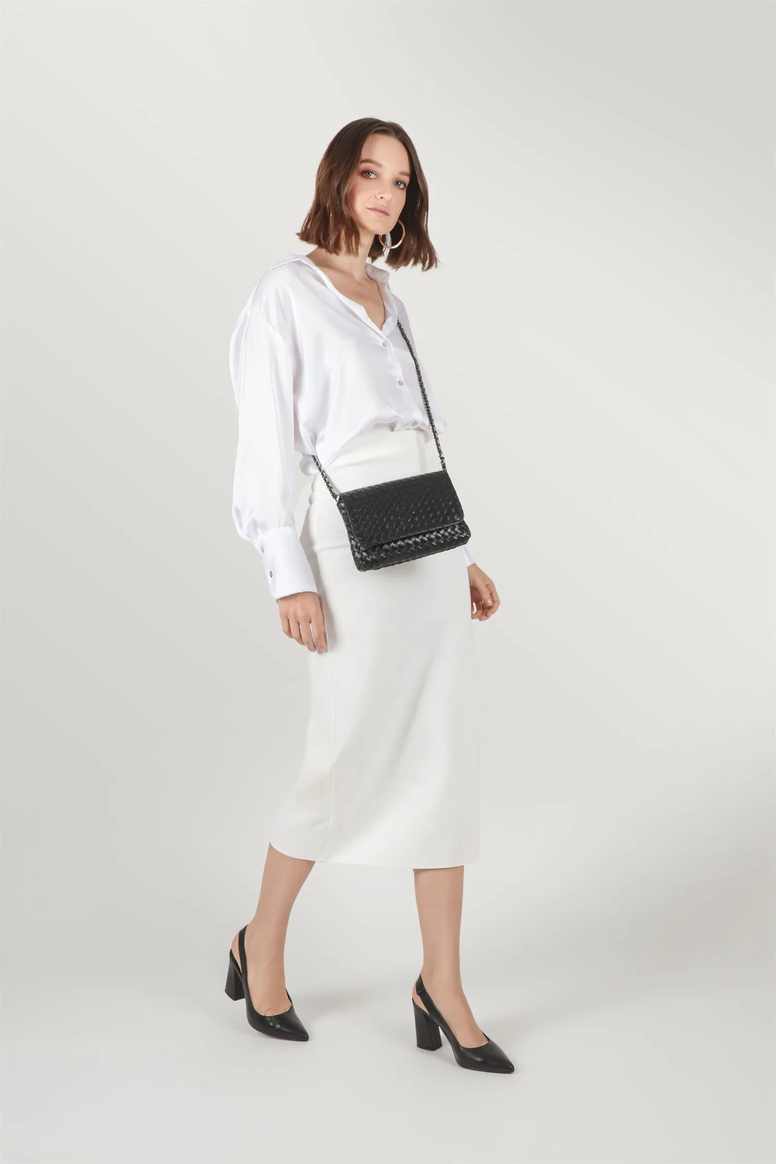 Scarpin Couro Preto