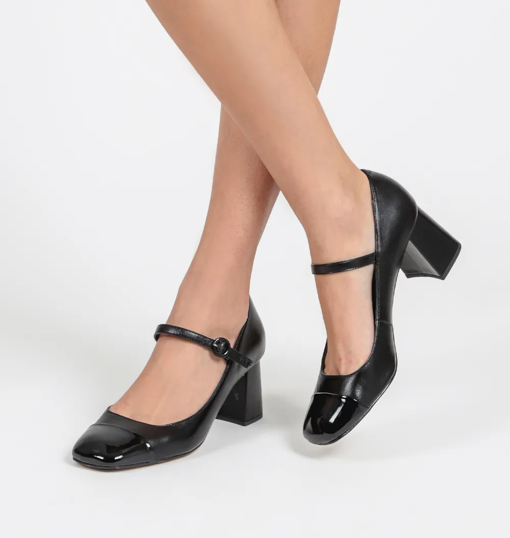 Scarpin Couro Preto - imagem 2