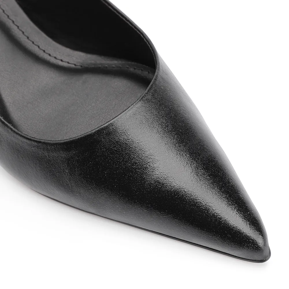 Scarpin Couro Preto - imagem 6