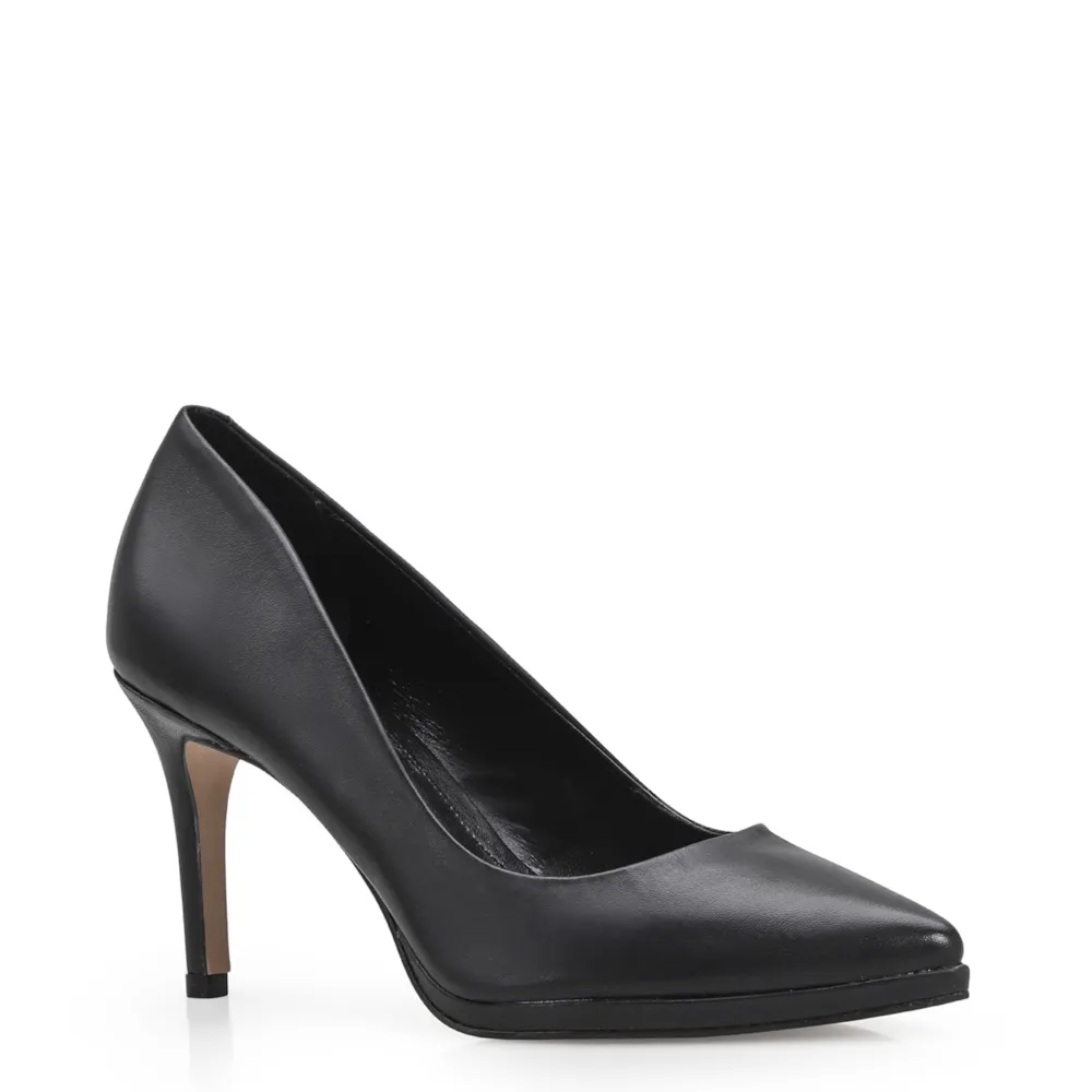 Scarpin Couro Preto