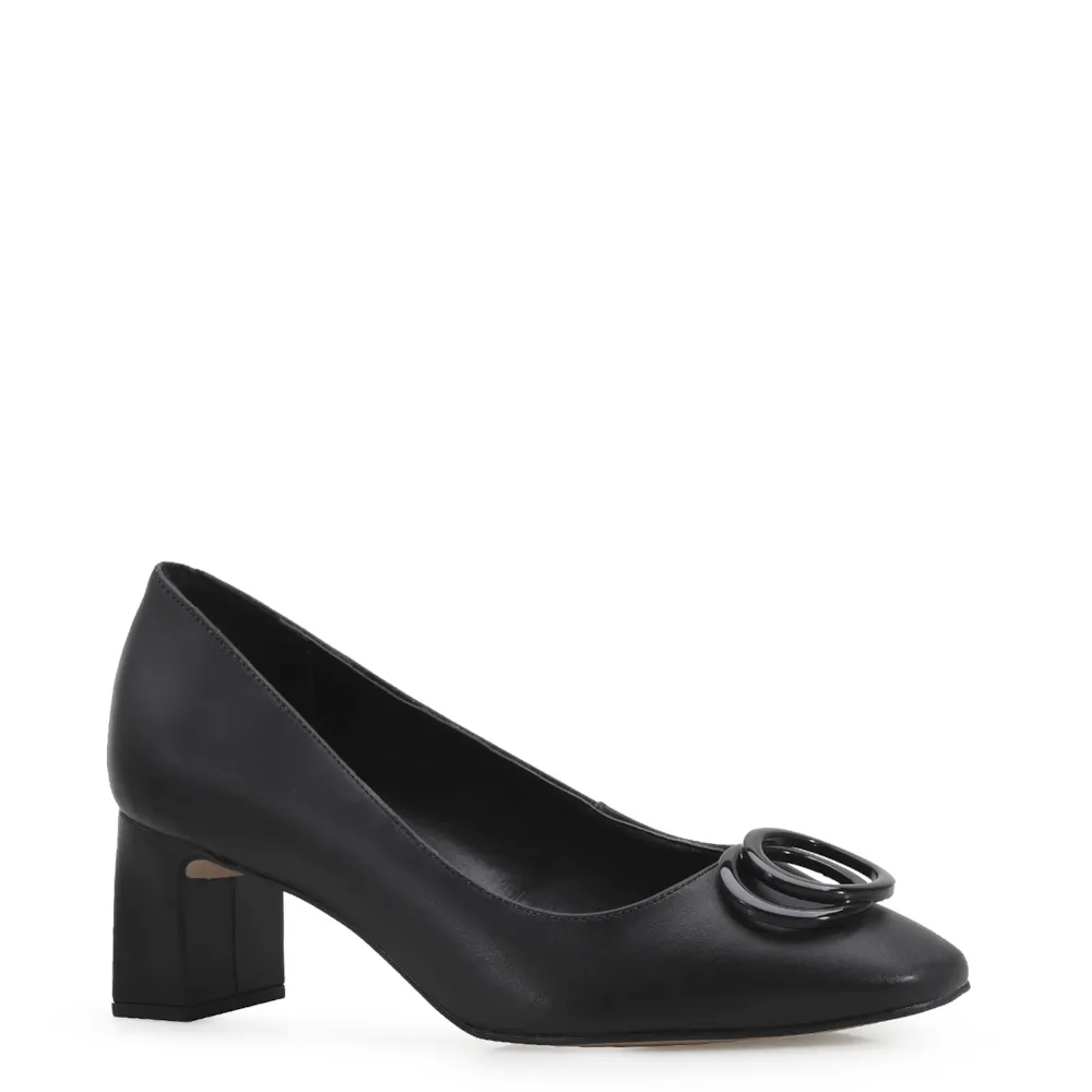 Scarpin Couro Preto