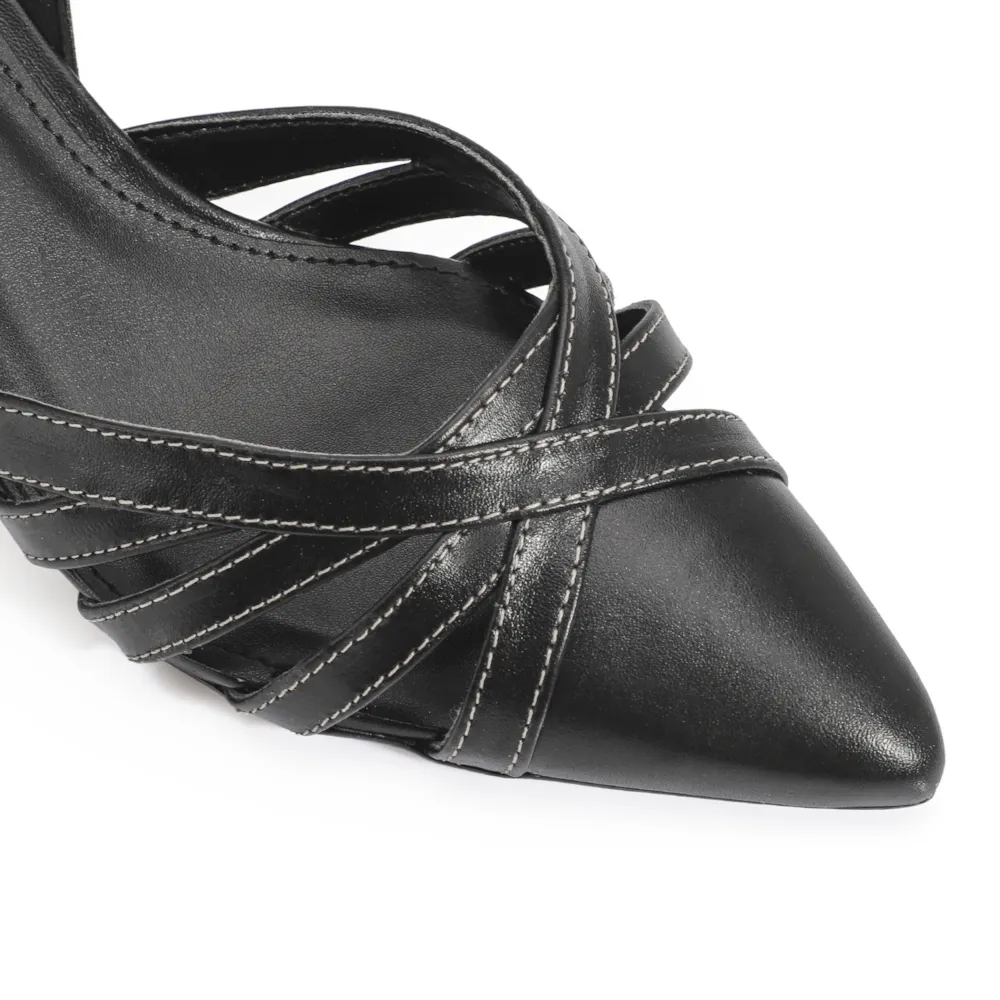 Scarpin Couro Preto - imagem 6