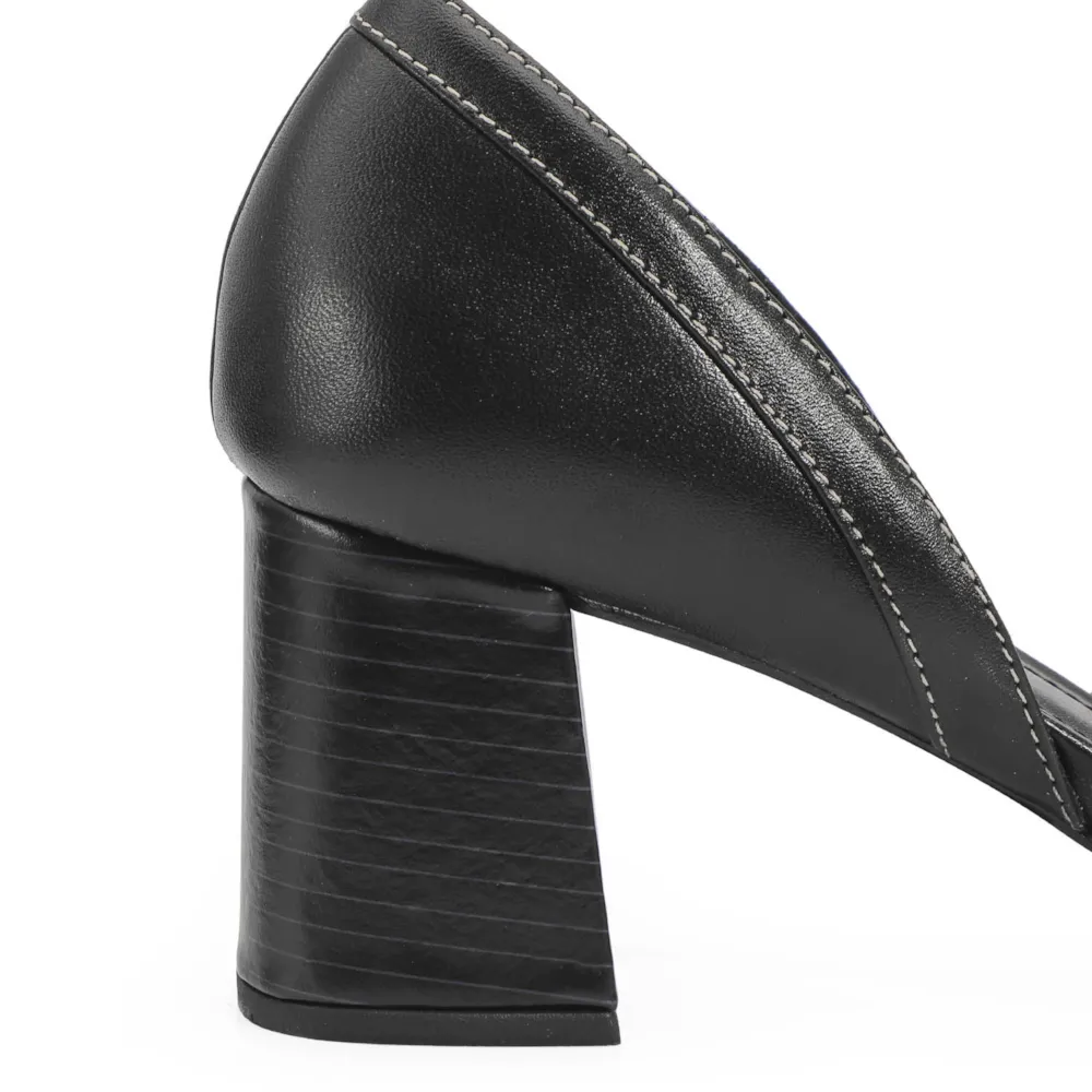 Scarpin Couro Preto - imagem 7