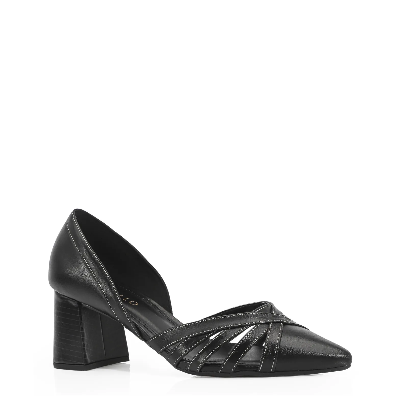Scarpin Couro Preto