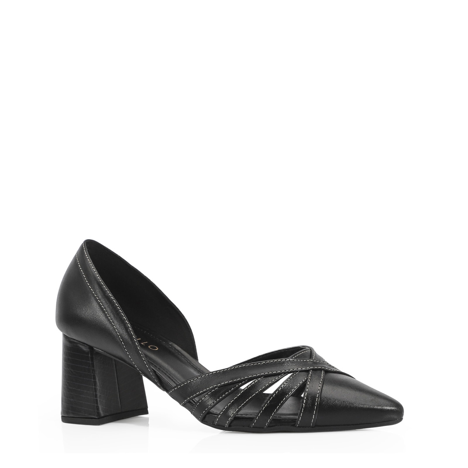 Scarpin Couro Preto