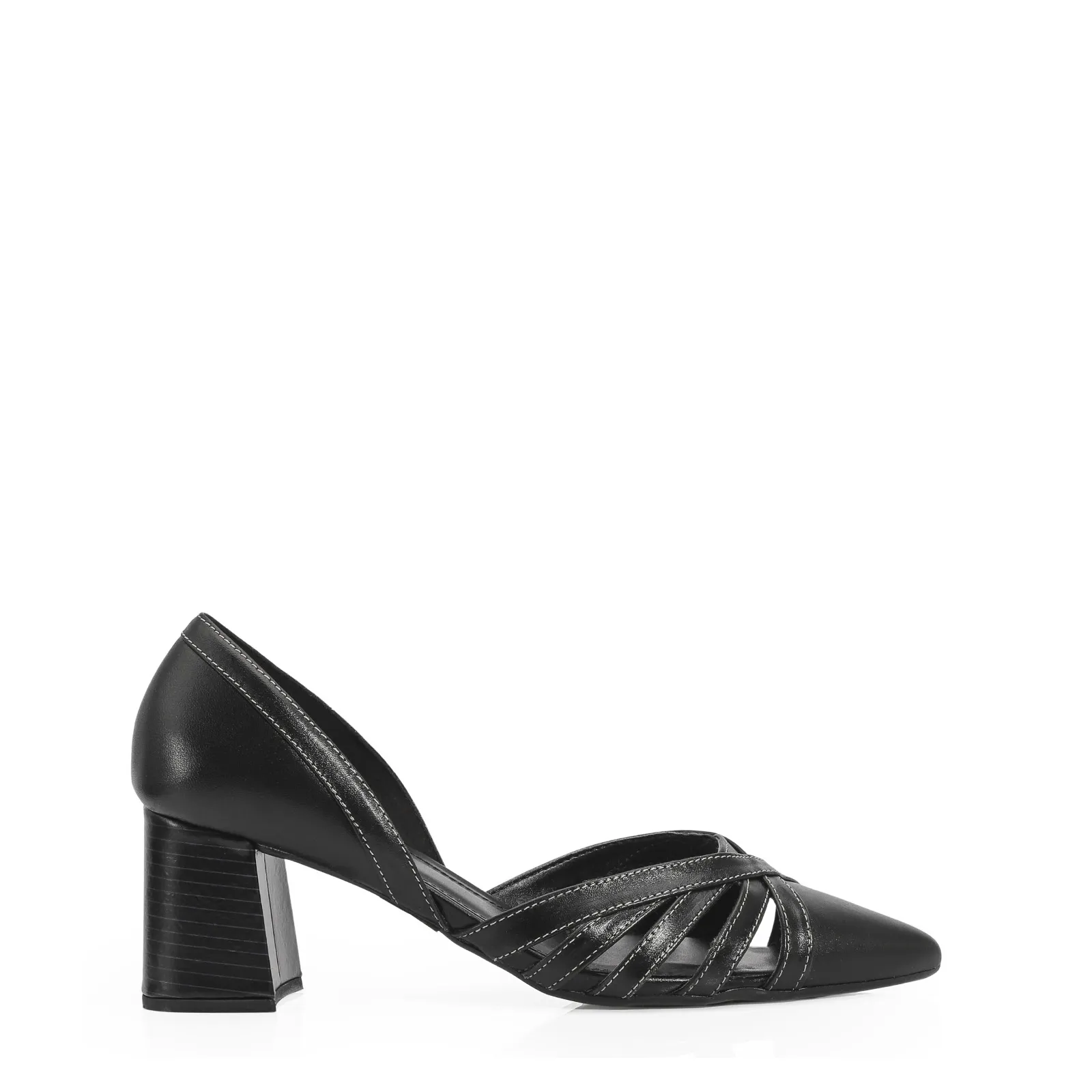 Scarpin Couro Preto