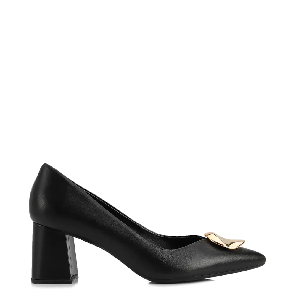 Scarpin Couro Preto - imagem 2