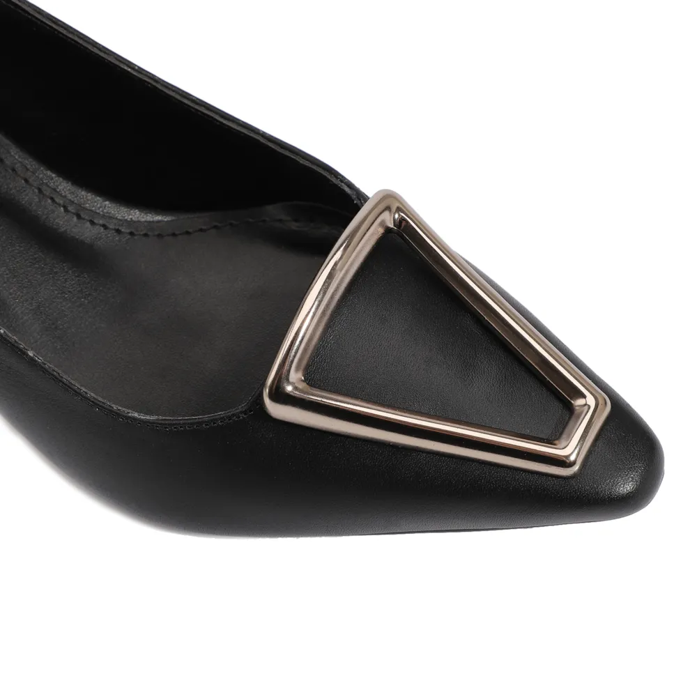 Scarpin Couro Preto - imagem 6