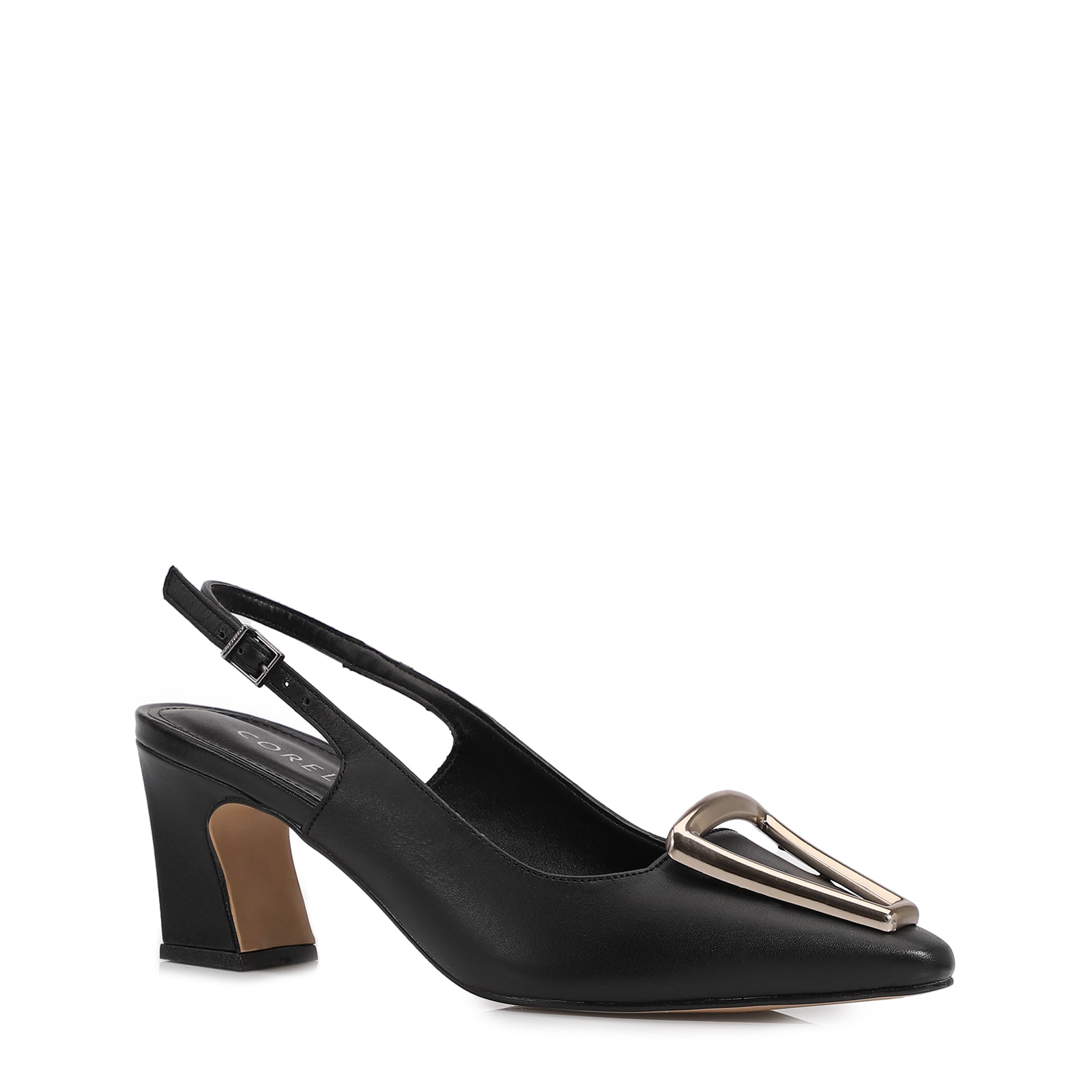 Scarpin Couro Preto