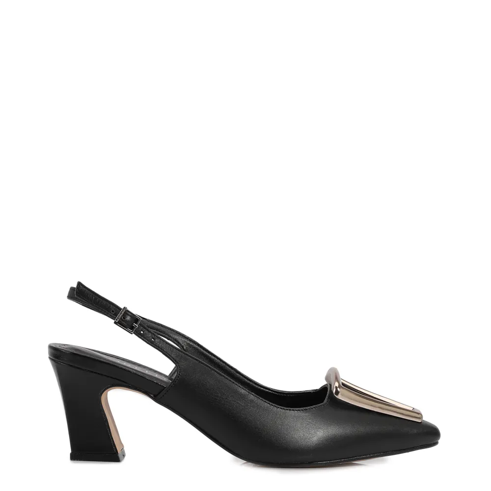 Scarpin Couro Preto - imagem 2