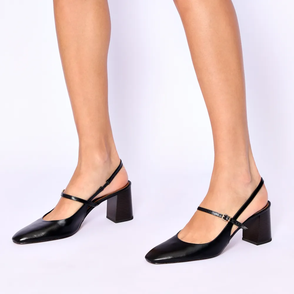 Scarpin Couro Preto - imagem 2