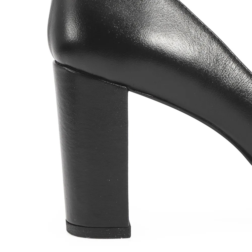 Scarpin Couro Preto - imagem 7