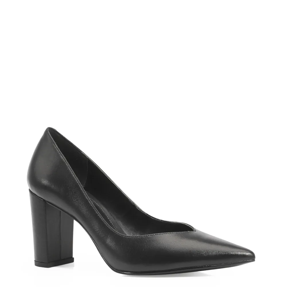 Scarpin Couro Preto