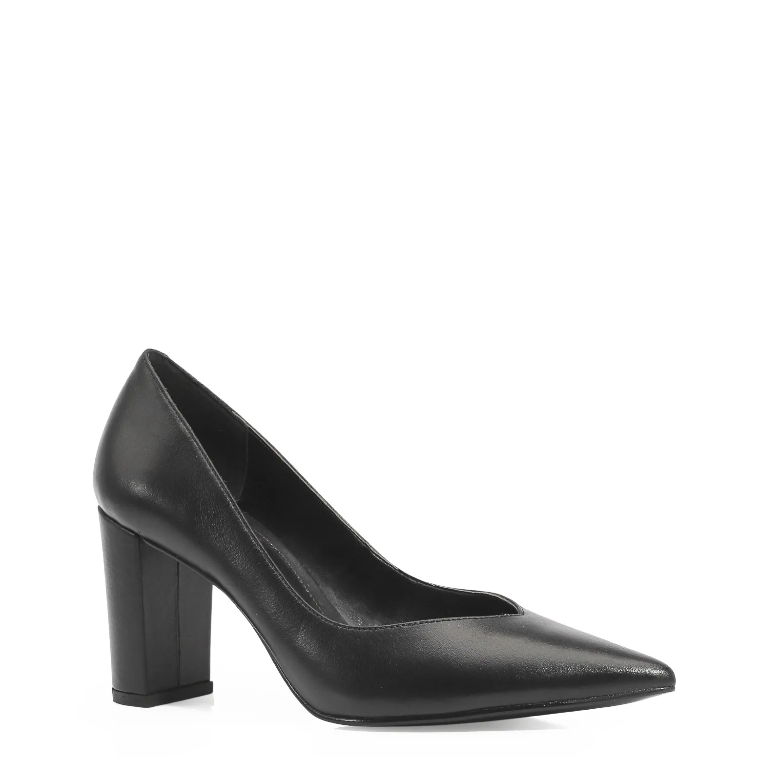Scarpin Couro Preto