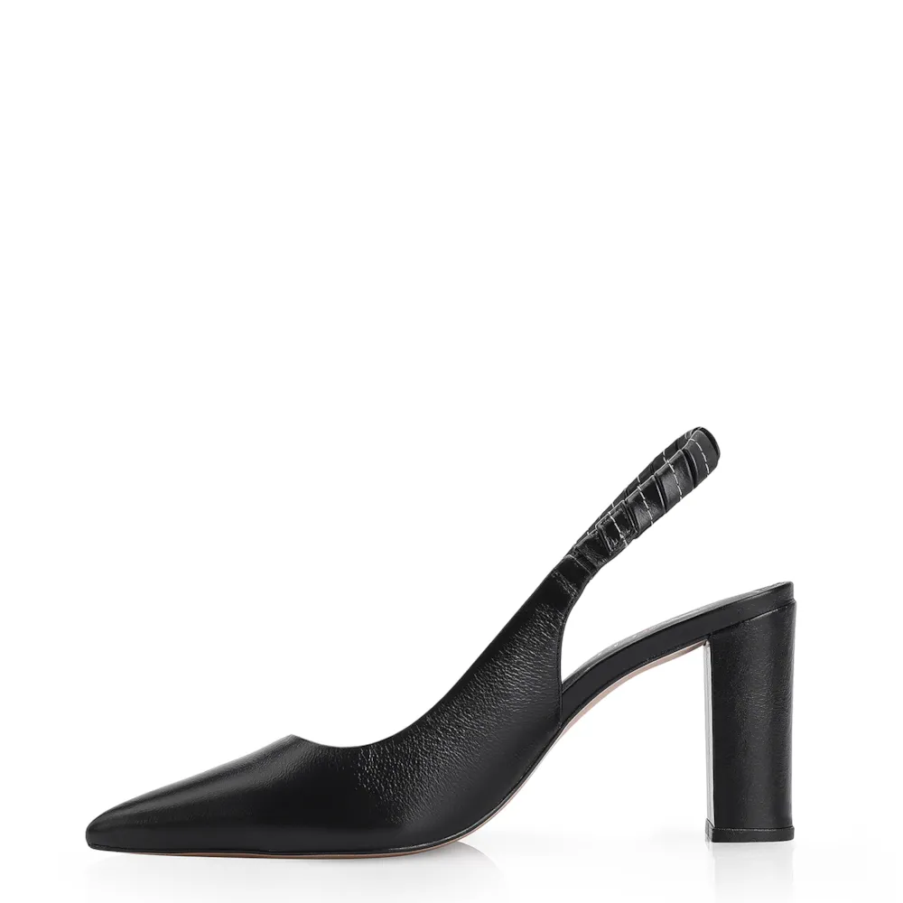 Scarpin Couro Preto - imagem 4