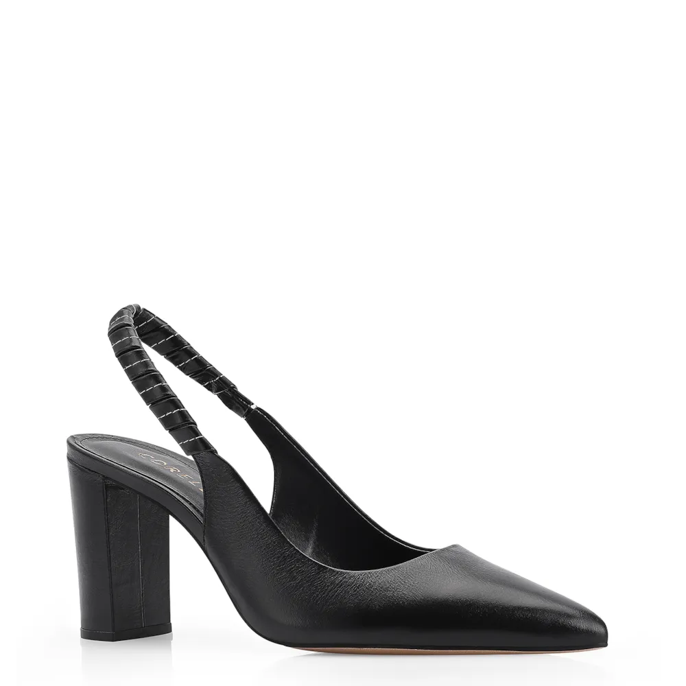 Scarpin Couro Preto