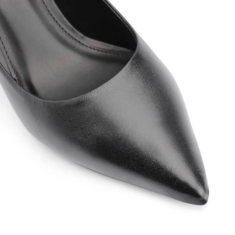 Scarpin Couro Preto - foto 6