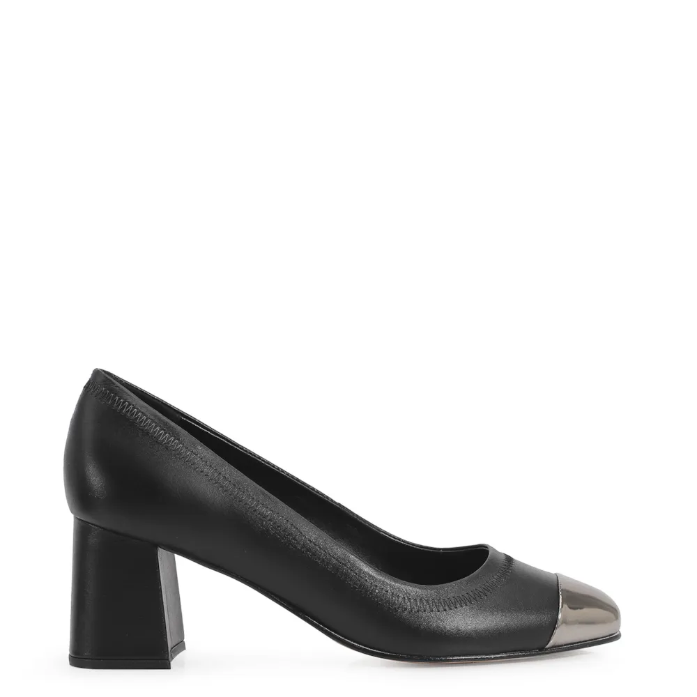 Scarpin Couro Preto - imagem 2