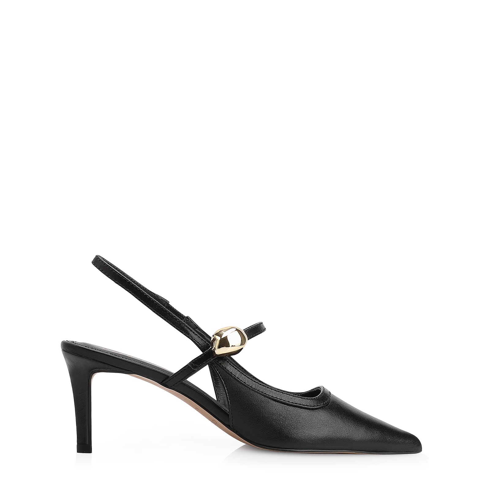 Scarpin Couro Preto