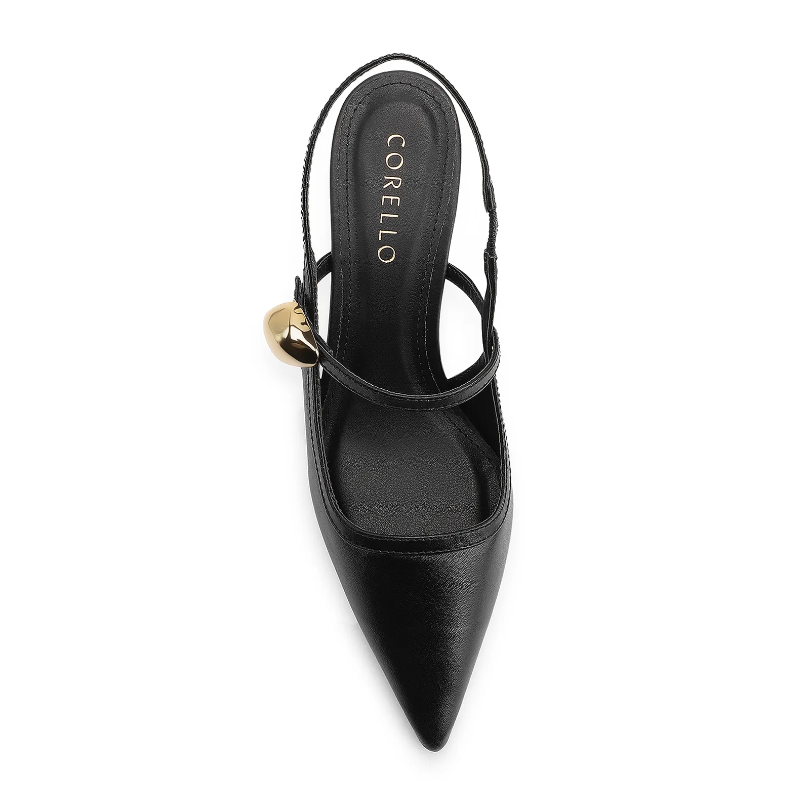 Scarpin Couro Preto