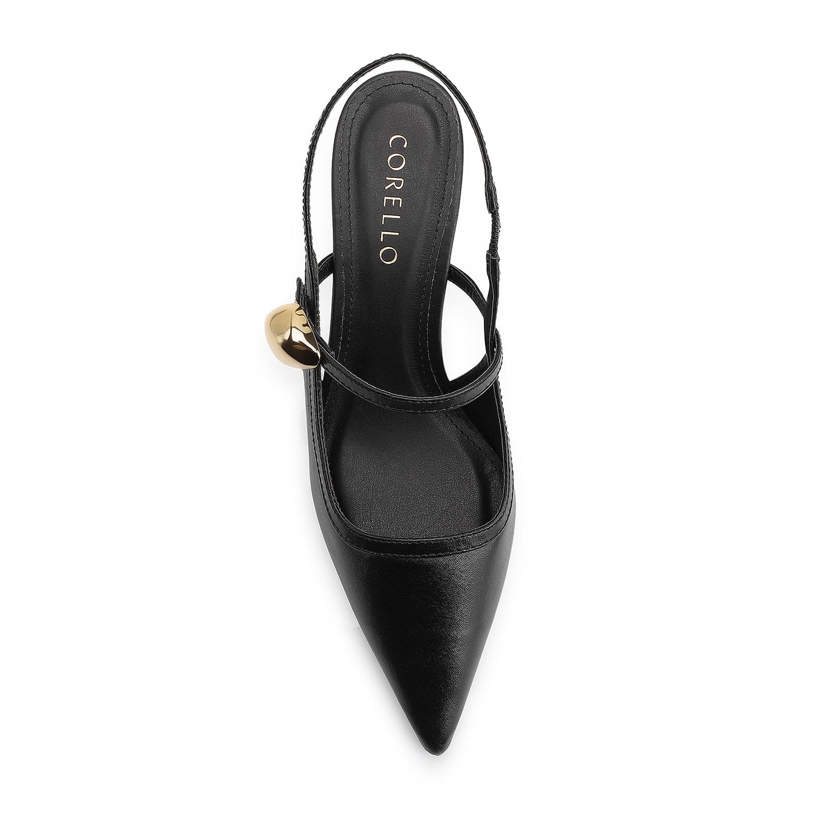 Scarpin Couro Preto