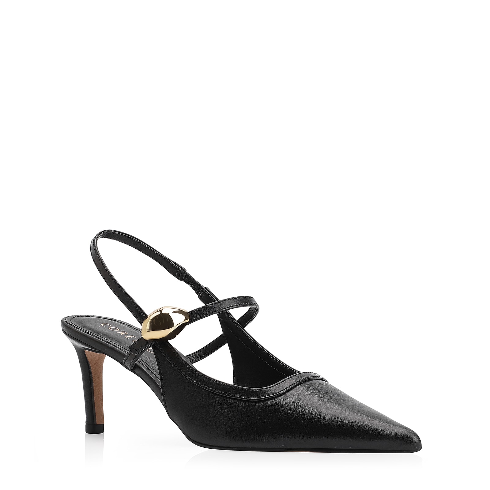 Scarpin Couro Preto
