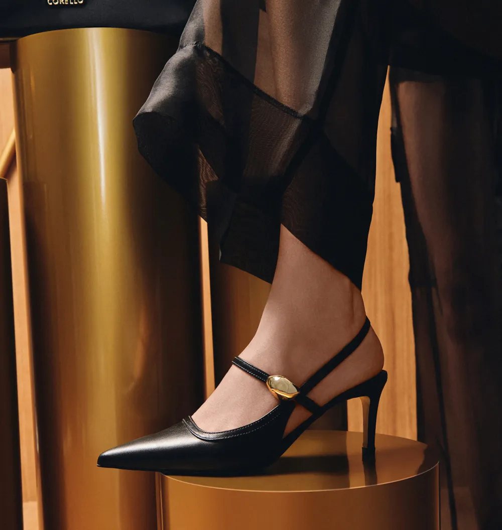 Scarpin Couro Preto - imagem 2