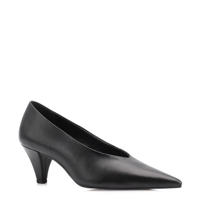 Scarpin Couro Preto