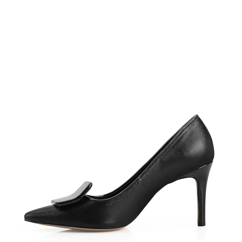 Scarpin Couro Preto - imagem 4