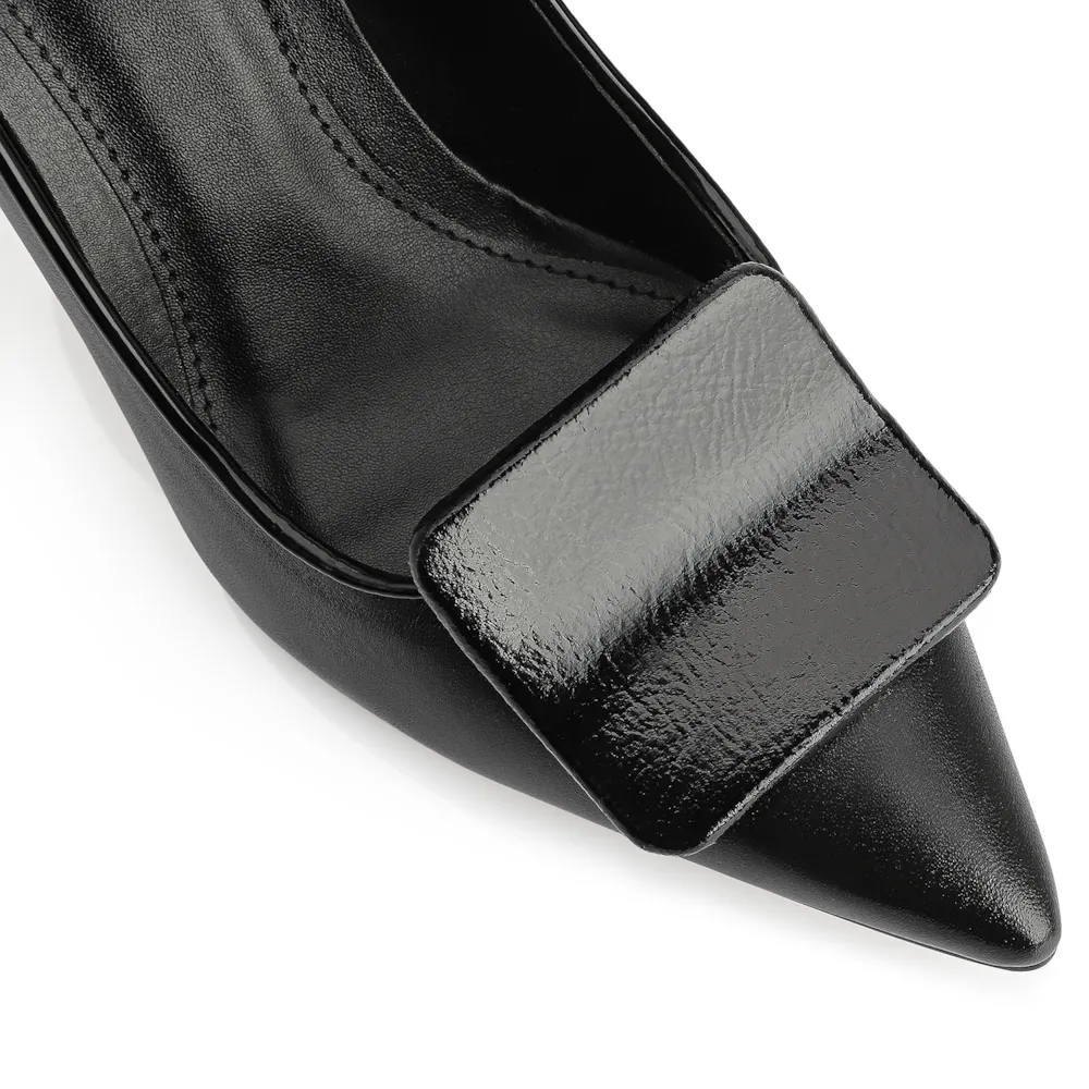 Scarpin Couro Preto - imagem 6
