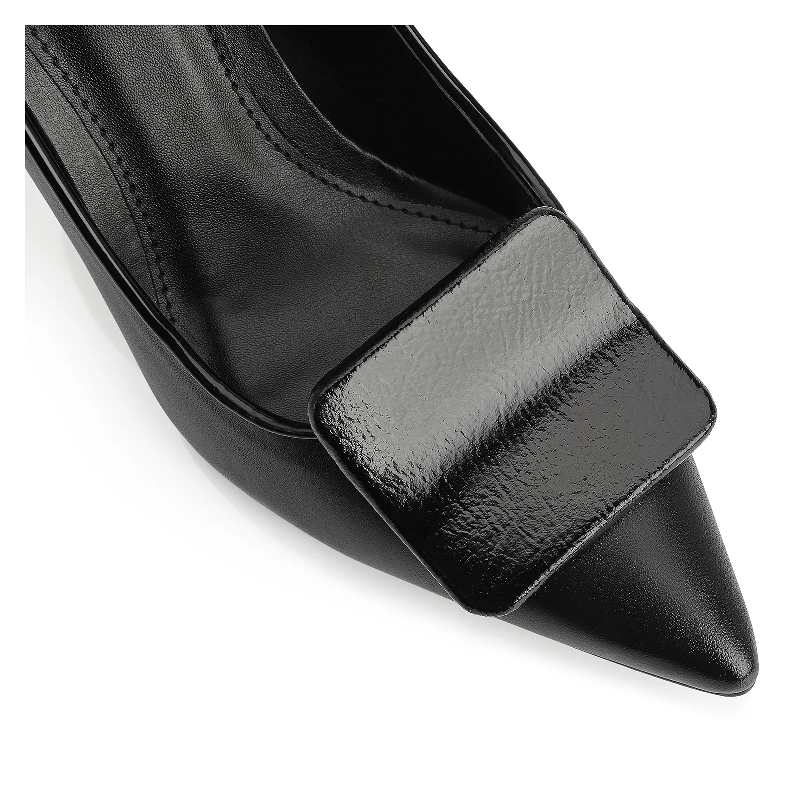 Scarpin Couro Preto