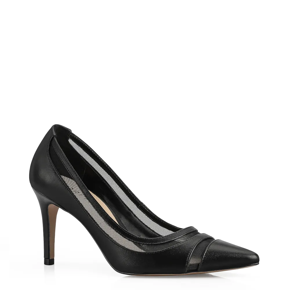 Scarpin Couro Preto