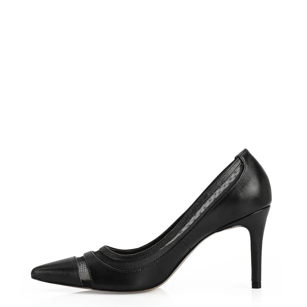Scarpin Couro Preto - imagem 5