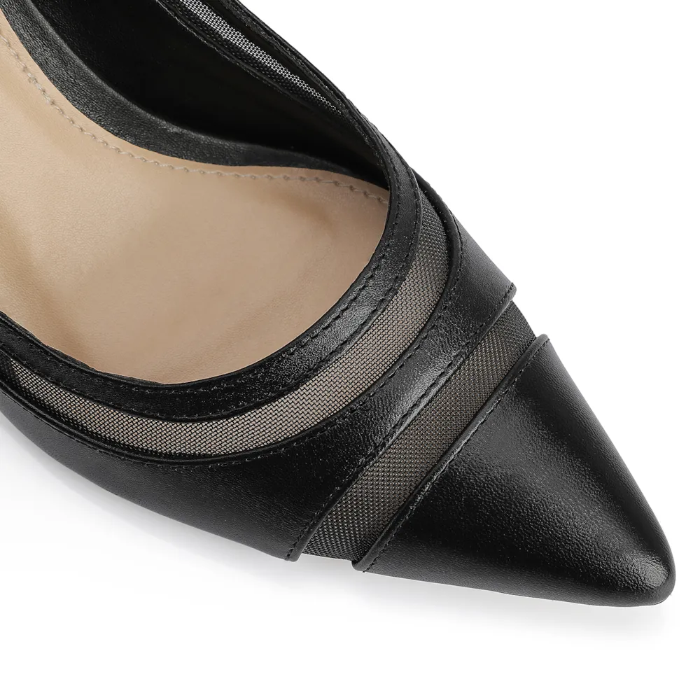 Scarpin Couro Preto - imagem 7