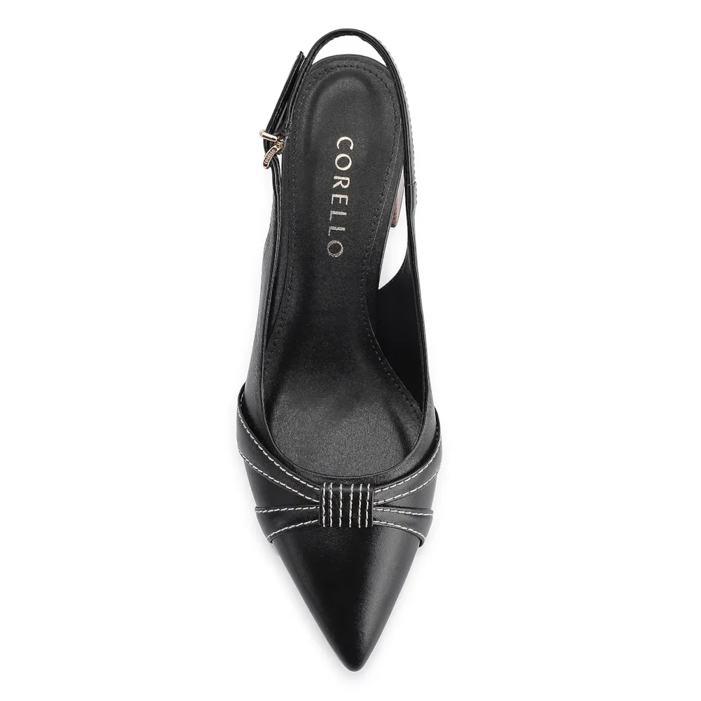 Scarpin Couro Preto - imagem 5