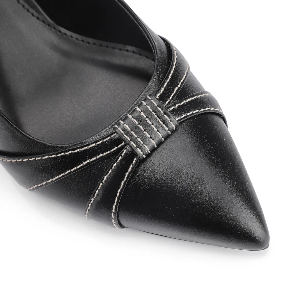 Scarpin Couro Preto - imagem 6
