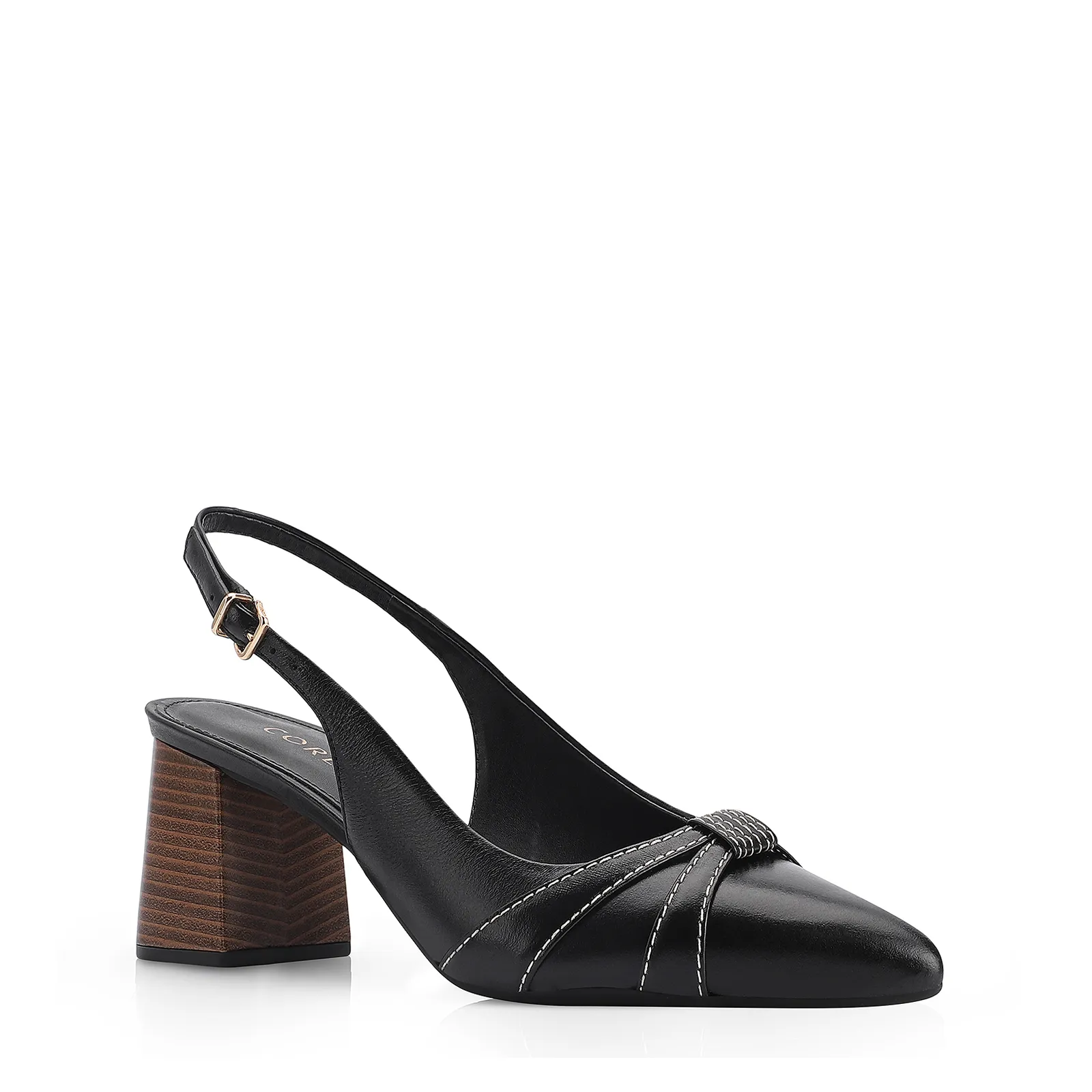 Scarpin Couro Preto