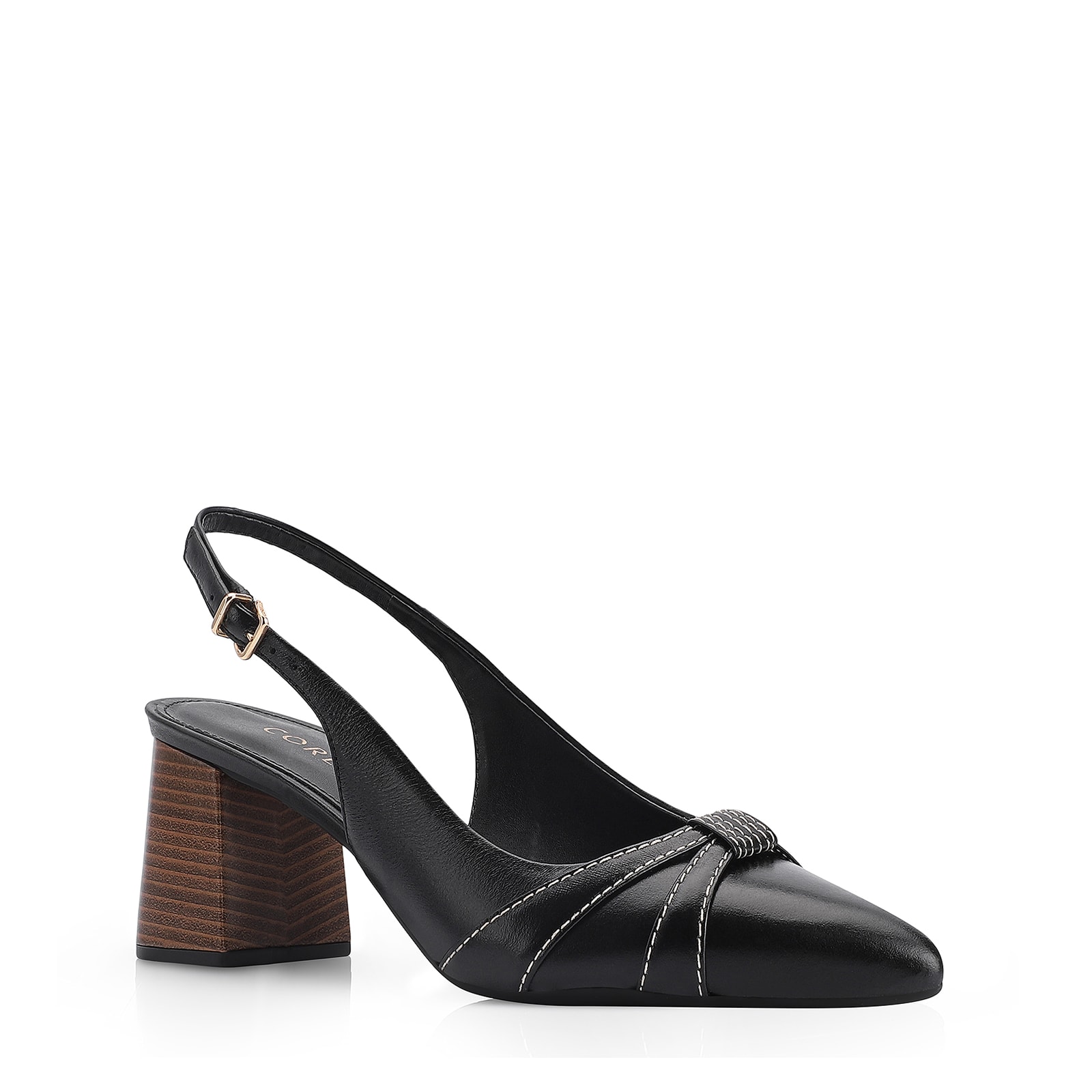 Scarpin Couro Preto