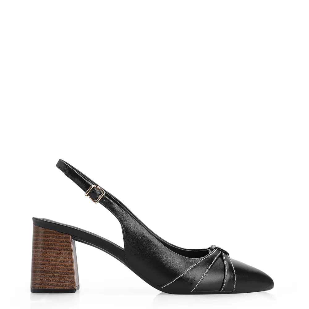 Scarpin Couro Preto - imagem 2