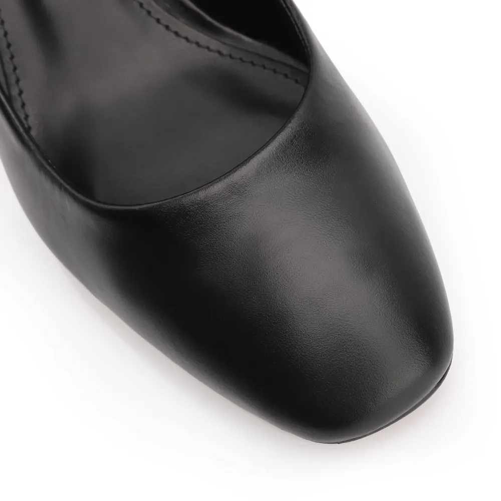 Scarpin Couro Preto - imagem 6