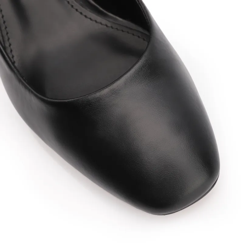 Scarpin Couro Preto - foto 6