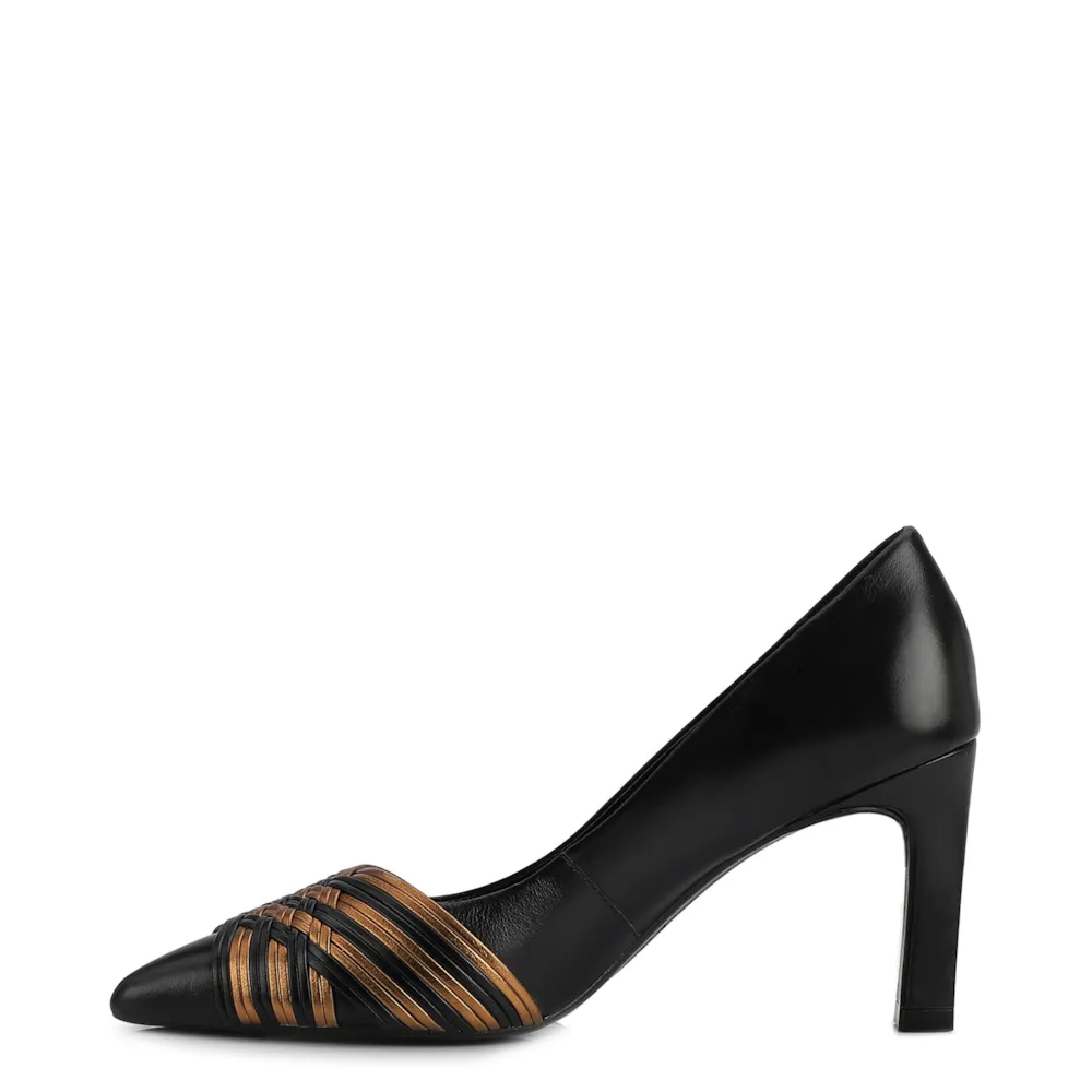 Scarpin Couro Preto/Alt Bronze - imagem 4