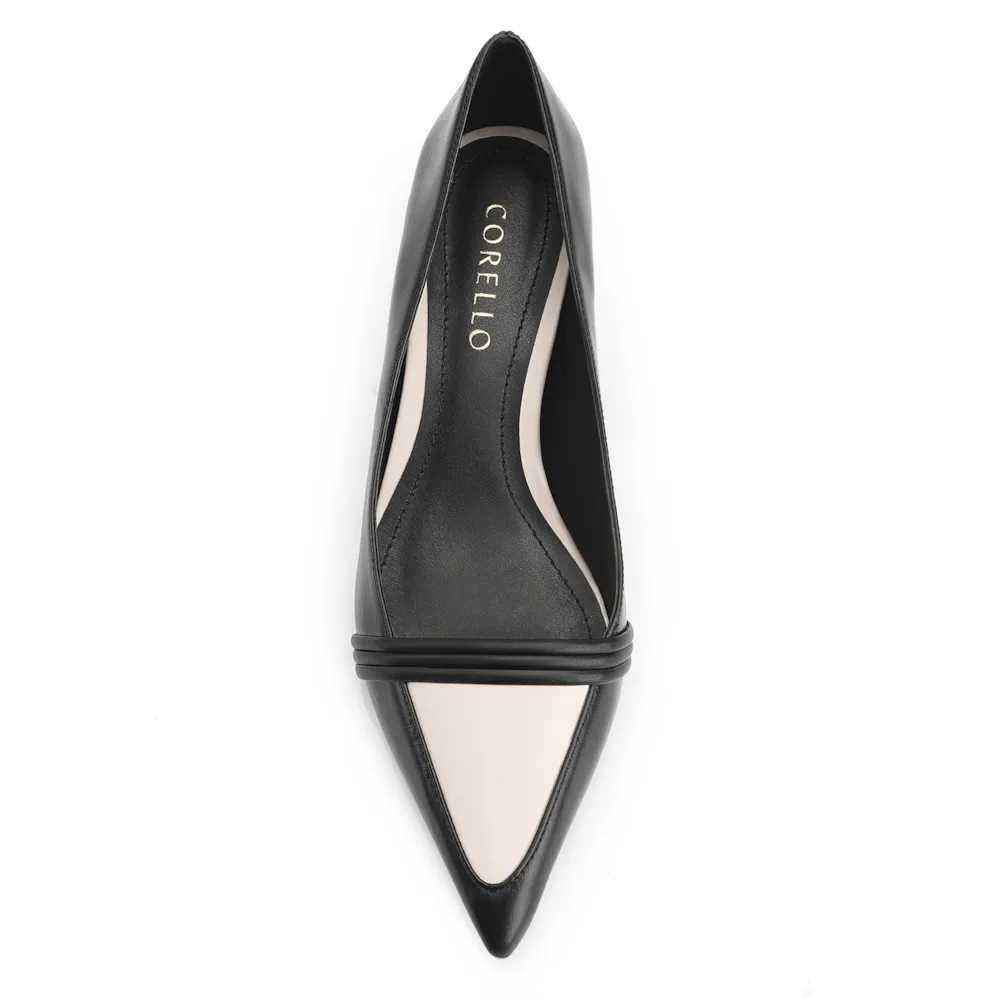 Scarpin Couro Preto/Alt Off White - imagem 5