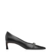 Scarpin Couro Preto/Alt Off White - imagem 2