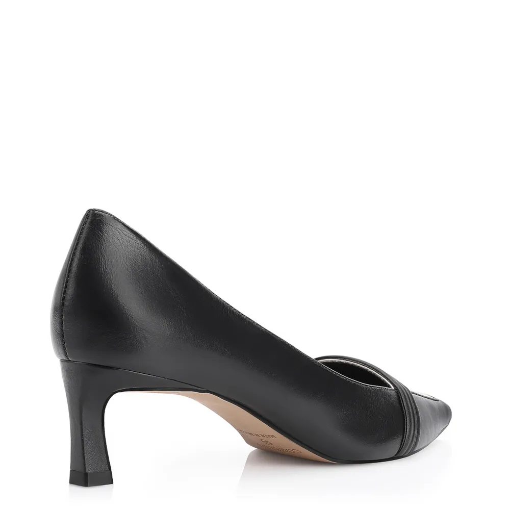 Scarpin Couro Preto/Alt Off White - imagem 3