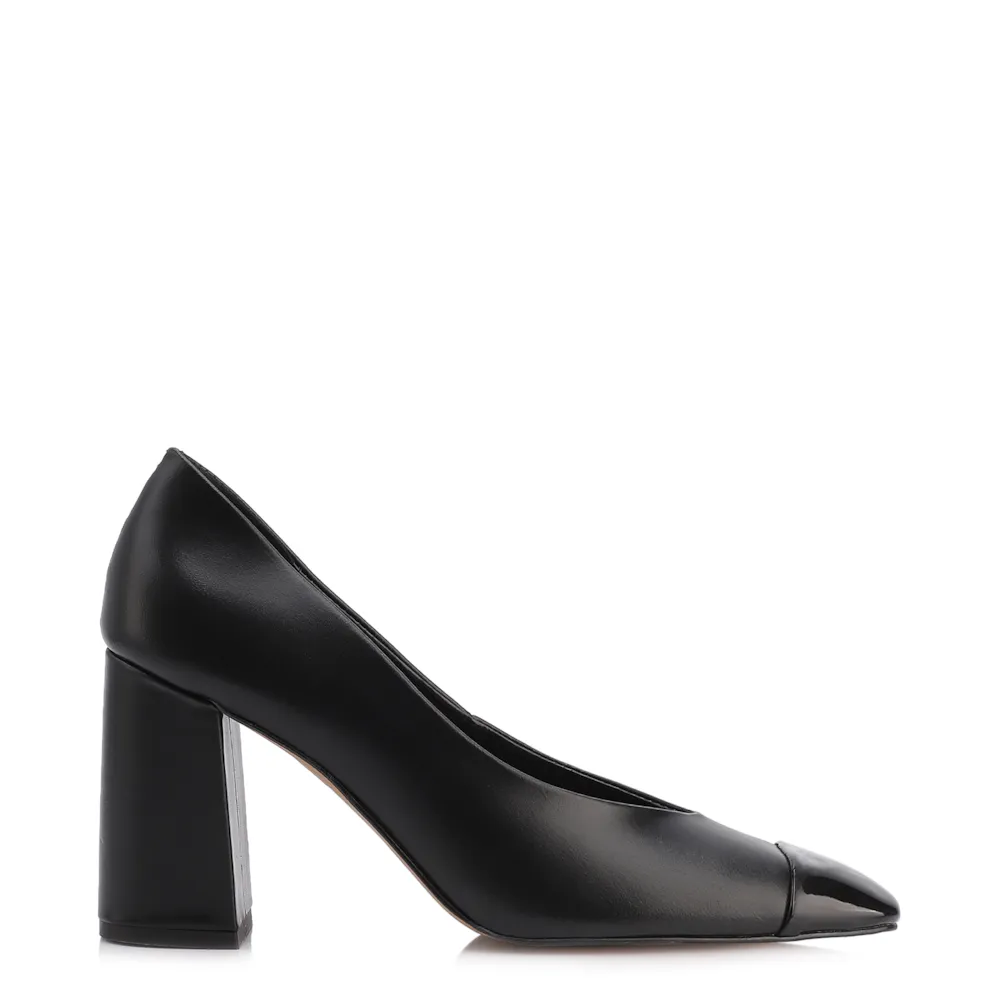 Scarpin Couro Preto/Alt Verniz Preto - imagem 3