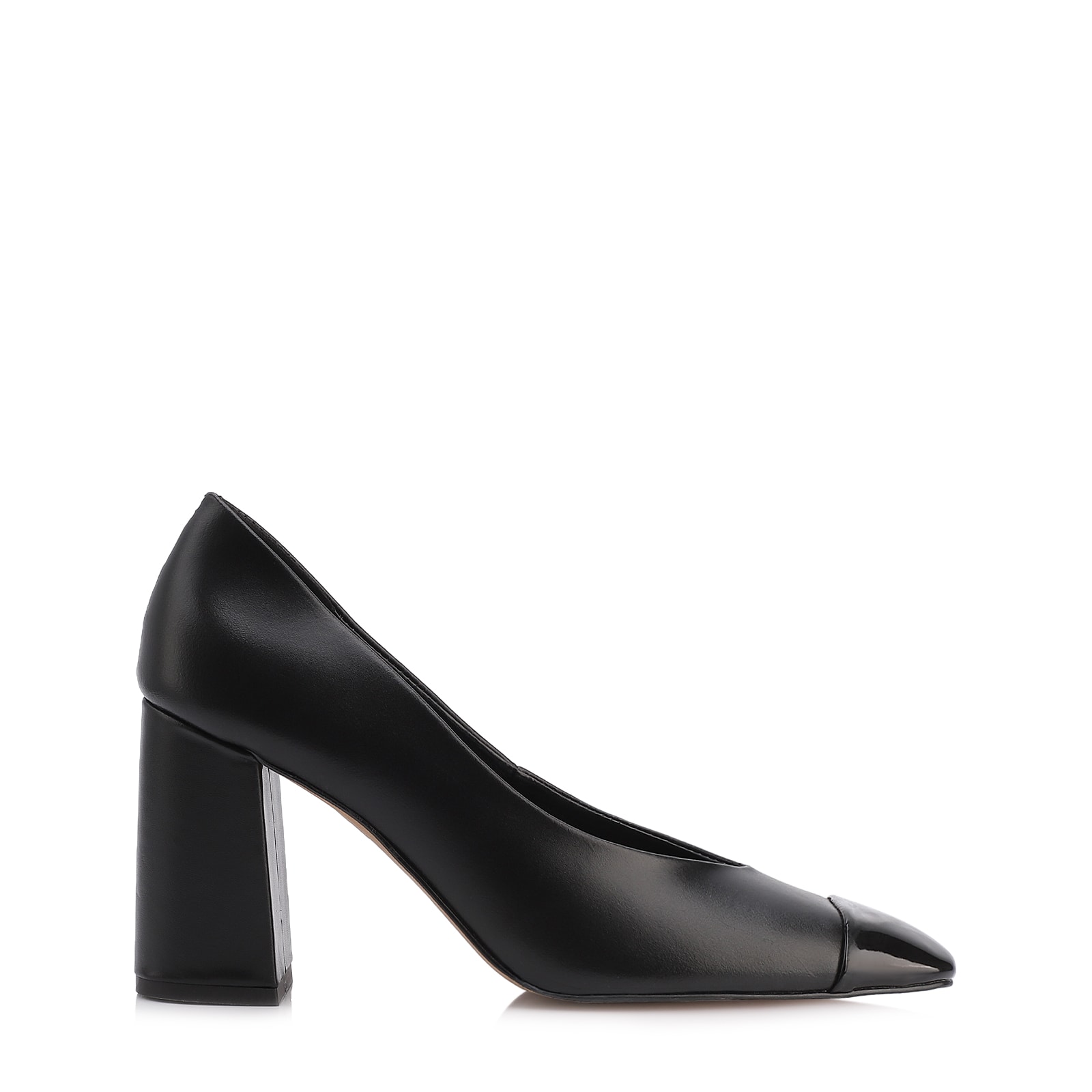 Scarpin Couro Preto/Alt Verniz Preto